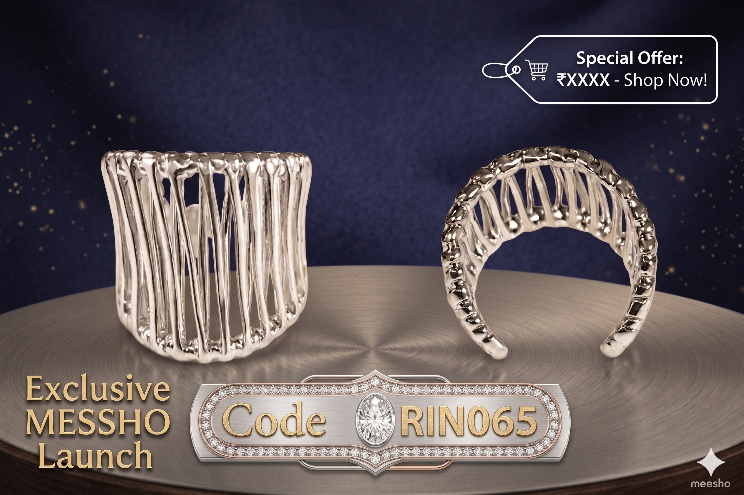 Luxury Silver Matching Ring - Image 3