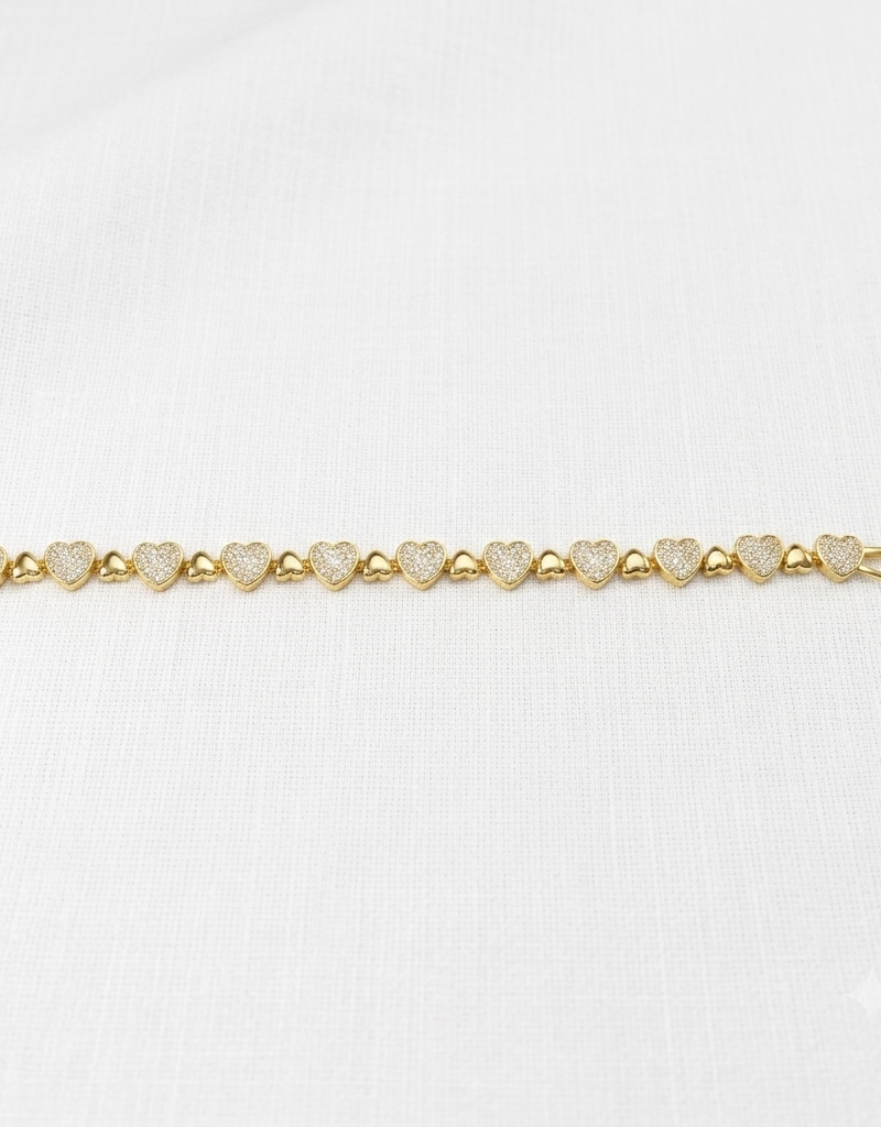 Gold Plated XO Hugs and Kisses Link Bracelet