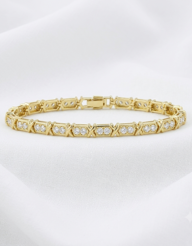 Gold Plated Yin-Yang Beaded Bracelet