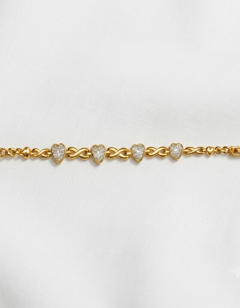 Gold Plated Yin-Yang Beaded Bracelet