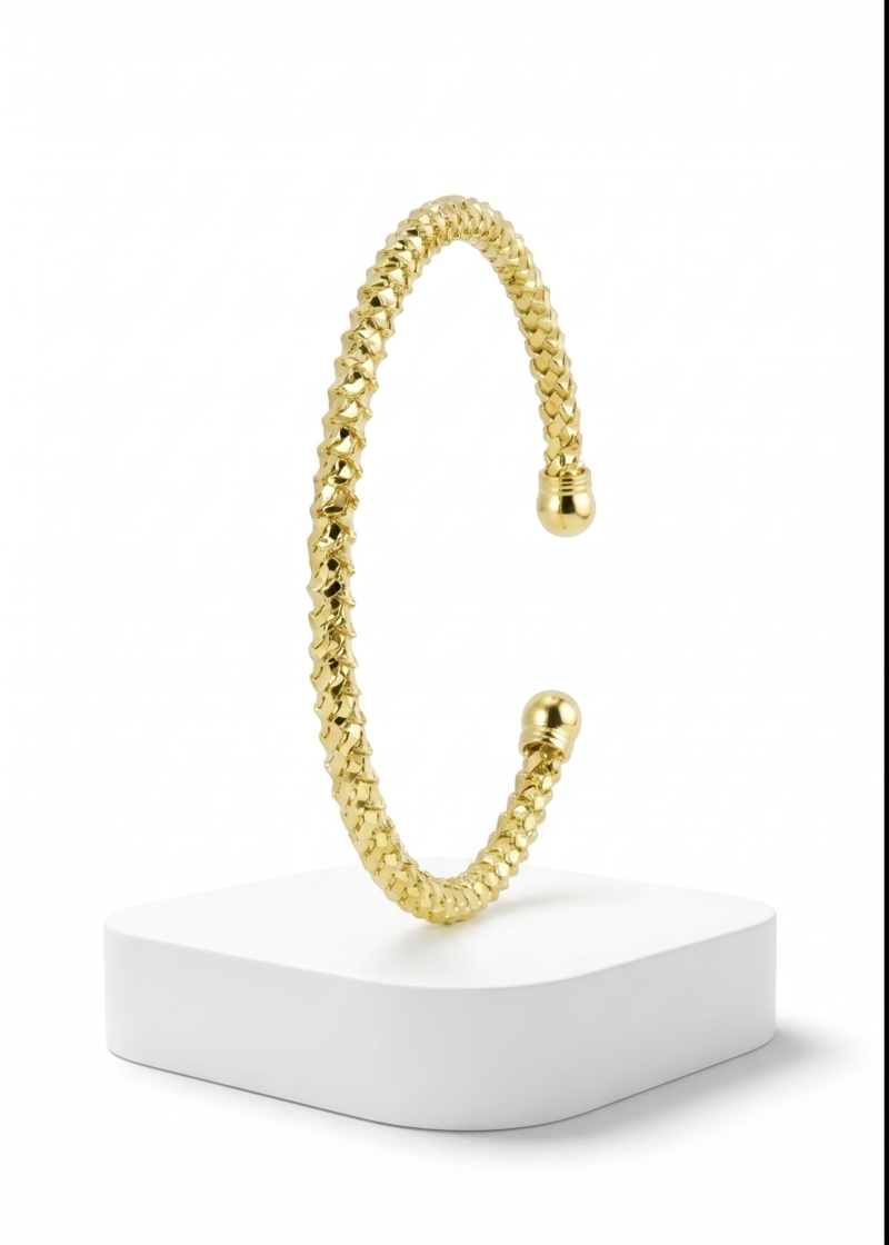 18k Gold Plated Butterfly Twisted Cuff Bangle (Copy)