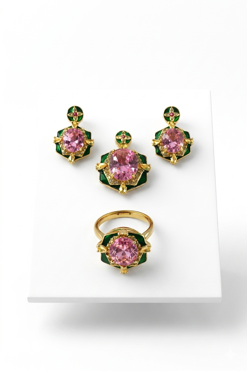 PENDANT NECKLACE & EARRINGS SET - Image 2